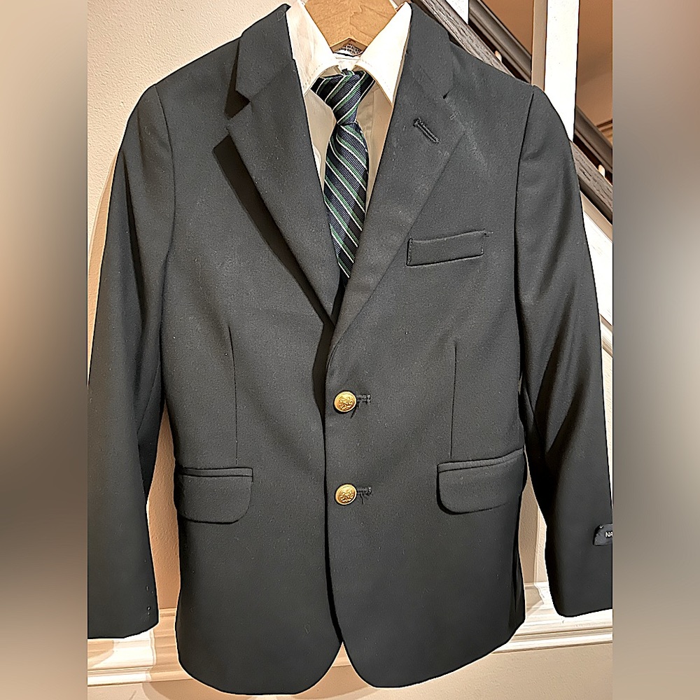 Black suit with tie